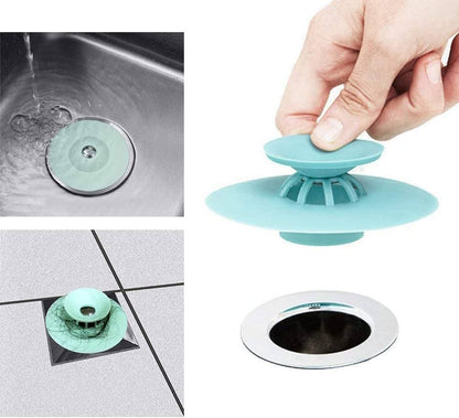 Silicone Sink Drain Stopper Hair Catchers Rubber Shower Bathtub Floor Filter Water Stopper Silicone Bathroom Kitchen
